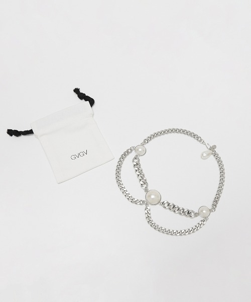 G.V.G.V.（ジーヴィージーヴィー）の「PEARL CHOKER（チョーカー・レディース・シルバー・ONE SIZE）」の6枚目の写真