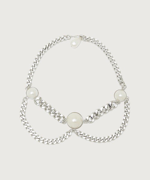 G.V.G.V.（ジーヴィージーヴィー）の「PEARL CHOKER（チョーカー・レディース・シルバー・ONE SIZE）」の10枚目の写真