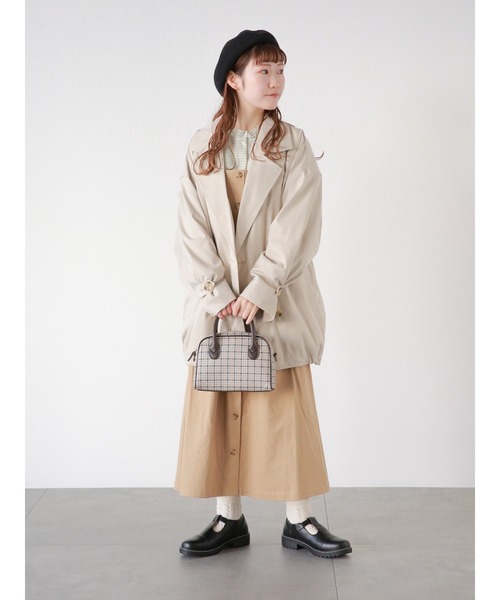 ehka sopo（エヘカソポ）の「フロントボタンジャンスカ（ワンピース・レディース・ベージュ/グリーン/キナリ・ﾌﾘ-）」の5枚目の写真