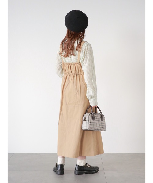 ehka sopo（エヘカソポ）の「フロントボタンジャンスカ（ワンピース・レディース・ベージュ/グリーン/キナリ・ﾌﾘ-）」の7枚目の写真