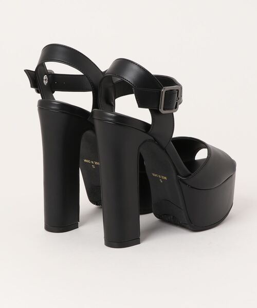 Mafmof(マフモフ)の「Mafmof(マフモフ)チャンキーヒールアンクルベルトストラップサンダル(サンダル・レディース・グレー/ブラック/ホワイト系その他・LL/L/M/S)」の4枚目の写真