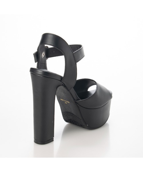 Mafmof(マフモフ)の「Mafmof(マフモフ)チャンキーヒールアンクルベルトストラップサンダル(サンダル・レディース・グレー/ブラック/ホワイト系その他・LL/L/M/S)」の7枚目の写真