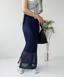 Meli rich | メッシュニットスカート(スカート)