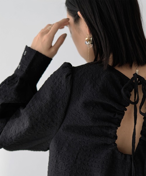 hellam（へラム）の「バックオープンワンピース（ワンピース・レディース・オフホワイト/ブラック・FREE）」の9枚目の写真