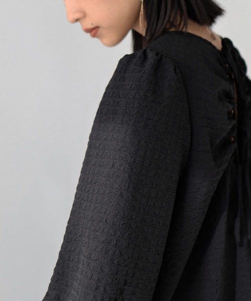 hellam（へラム）の「バックオープンワンピース（ワンピース・レディース・オフホワイト/ブラック・FREE）」の10枚目の写真