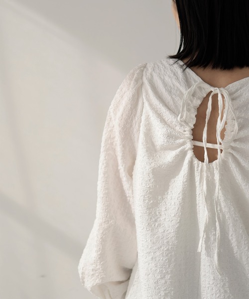 hellam（へラム）の「バックオープンワンピース（ワンピース・レディース・オフホワイト/ブラック・FREE）」の17枚目の写真