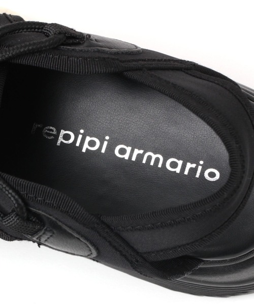 repipi armario（レピピ アルマリオ）の「レースアップスポサン（サンダル・キッズ・ホワイト/ブラック・SMALL/MEDIUM/LARGE）」の15枚目の写真