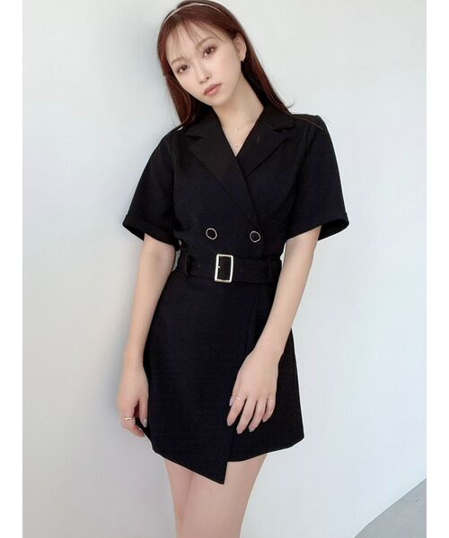 RESEXXY（リゼクシー）の「テーラードショートコンビネゾン（つなぎ/オールインワン・レディース・ブラック/ピンク/アイボリー・FREE）」の22枚目の写真