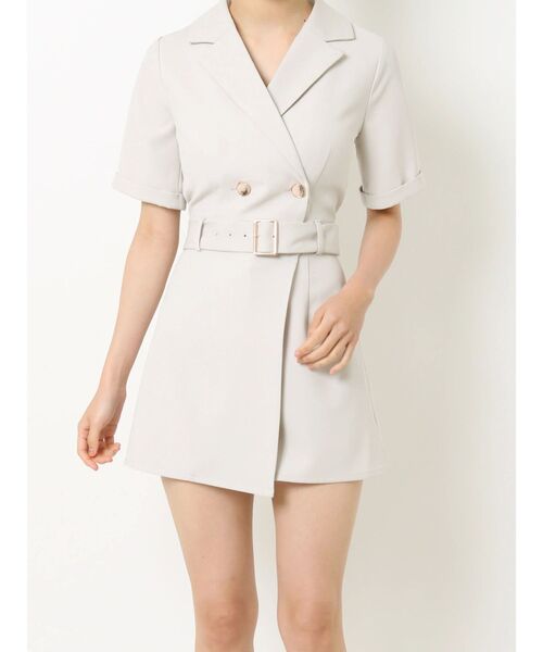 RESEXXY（リゼクシー）の「テーラードショートコンビネゾン（つなぎ/オールインワン・レディース・ブラック/ピンク/アイボリー・FREE）」の6枚目の写真
