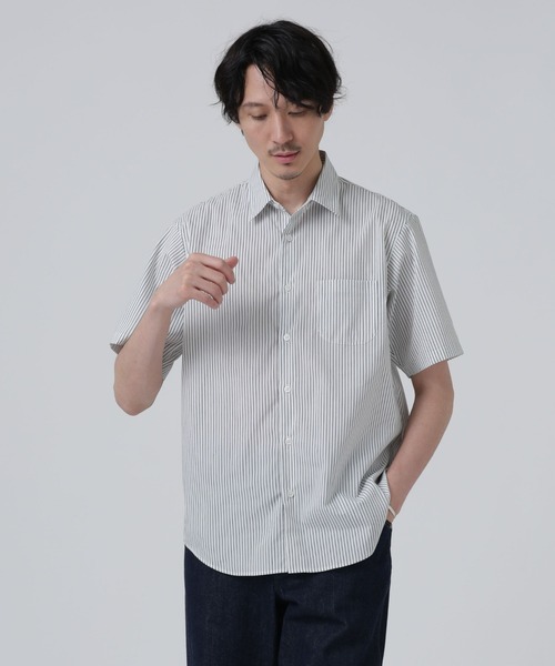 NANO universe（ナノユニバース）の「LB.03/「ICE FLOW LINEN」バリエーションシャツ 半袖（シャツ/ブラウス・メンズ・ホワイト/ネイビー/ブルー・S/M/L）」の18枚目の写真