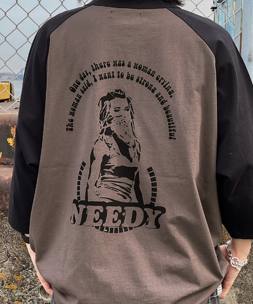 kutir(クティール)の「ヘンリーネックラグランプリントTシャツ(Tシャツ/カットソー・メンズ・ホワイト/ブラック/グリーン・MEDIUM/LARGE)」の15枚目の写真