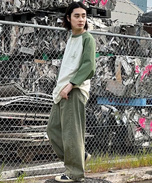 kutir(クティール)の「ヘンリーネックラグランプリントTシャツ(Tシャツ/カットソー・メンズ・ホワイト/ブラック/グリーン・MEDIUM/LARGE)」の18枚目の写真