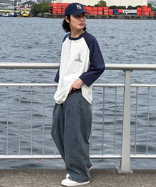 kutir(クティール)の「ヘンリーネックラグランプリントTシャツ(Tシャツ/カットソー・メンズ・ホワイト/ブラック/グリーン・MEDIUM/LARGE)」の19枚目の写真