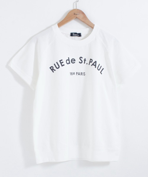 ALL ORDINARIES（オールオーディナリーズ）の「反応染め RUE de St.PAUL ラグラン半袖Tシャツ（Tシャツ/カットソー・レディース・チャコールグレー/ライトグレー/オフホワイト/ピンク・S/M/L/XL）」の2枚目の写真