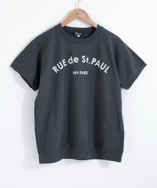 ALL ORDINARIES（オールオーディナリーズ）の「反応染め RUE de St.PAUL ラグラン半袖Tシャツ（Tシャツ/カットソー・レディース・チャコールグレー/ライトグレー/オフホワイト/ピンク・S/M/L/XL）」の3枚目の写真
