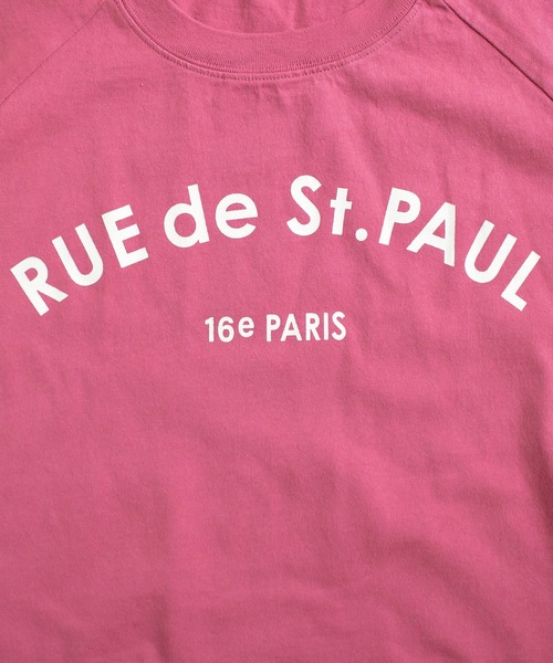 ALL ORDINARIES（オールオーディナリーズ）の「反応染め RUE de St.PAUL ラグラン半袖Tシャツ（Tシャツ/カットソー・レディース・チャコールグレー/ライトグレー/オフホワイト/ピンク・S/M/L/XL）」の21枚目の写真