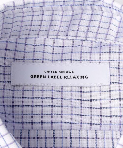 green label relaxing(グリーンレーベルリラクシング)の「パナマ チェック スリム ボタンダウンカラー 半袖 ドレスシャツ -イージーアイロン・接触冷感-(ビジネスシャツ・メンズ・オリーブ/コバルトブルー・S/M/L/XL)」の20枚目の写真