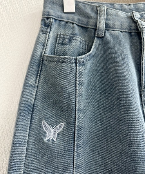 DIAVEL（ディアベル）の「【SALE開催】バタフライデニムSALE/刺繍デニムパンツ（デニムパンツ・レディース・ブルー/ダークグレー・M/L/S）」の4枚目の写真