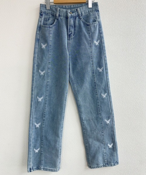 DIAVEL（ディアベル）の「【SALE開催】バタフライデニムSALE/刺繍デニムパンツ（デニムパンツ・レディース・ブルー/ダークグレー・M/L/S）」の5枚目の写真