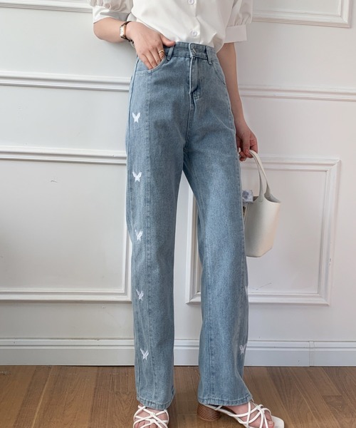 DIAVEL（ディアベル）の「【SALE開催】バタフライデニムSALE/刺繍デニムパンツ（デニムパンツ・レディース・ブルー/ダークグレー・M/L/S）」の12枚目の写真