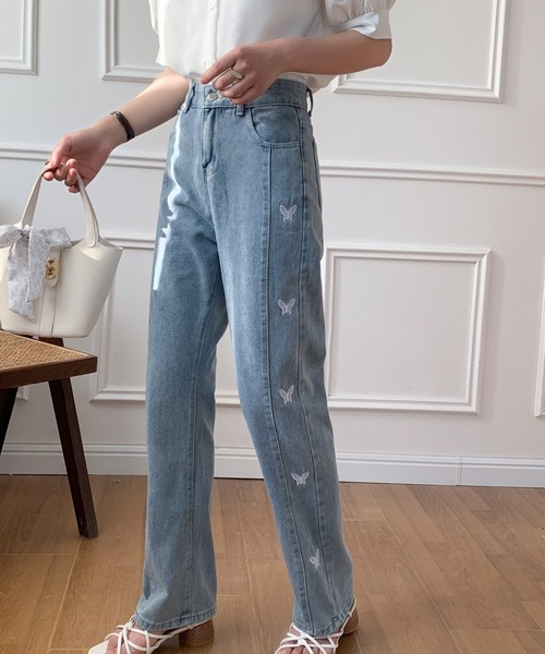 DIAVEL（ディアベル）の「【SALE開催】バタフライデニムSALE/刺繍デニムパンツ（デニムパンツ・レディース・ブルー/ダークグレー・M/L/S）」の13枚目の写真