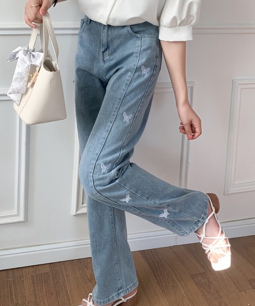 DIAVEL（ディアベル）の「【SALE開催】バタフライデニムSALE/刺繍デニムパンツ（デニムパンツ・レディース・ブルー/ダークグレー・M/L/S）」の16枚目の写真