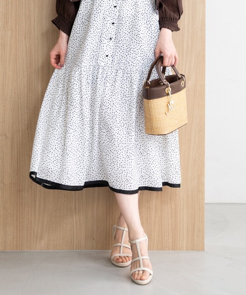 MISCH MASCH（ミッシュマッシュ）の「■2023春夏新作■コンビバスケットバケツ/MM318008（かごバッグ・レディース・ダークブラウン/ネイビー/キナリ・ﾌﾘ-）」の14枚目の写真