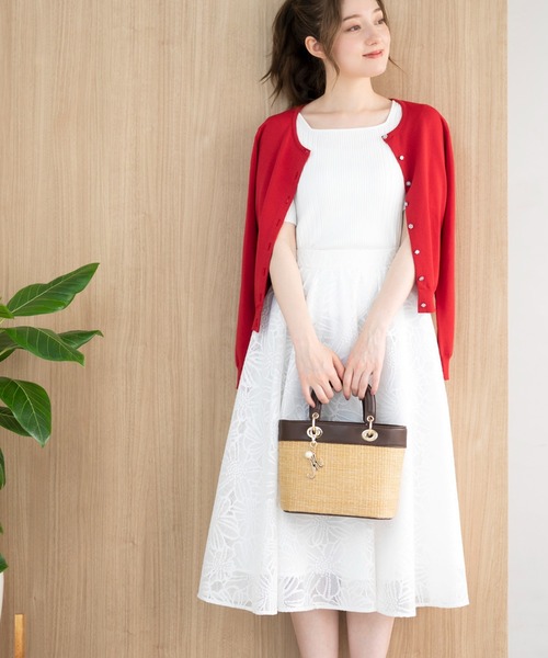 MISCH MASCH（ミッシュマッシュ）の「■2023春夏新作■コンビバスケットバケツ/MM318008（かごバッグ・レディース・ダークブラウン/ネイビー/キナリ・ﾌﾘ-）」の12枚目の写真