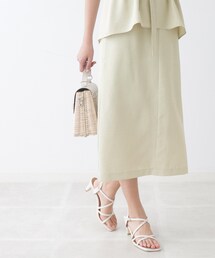 couture brooch | 【セットアップ着用可能】麻調合繊タイトスカート(スカート)