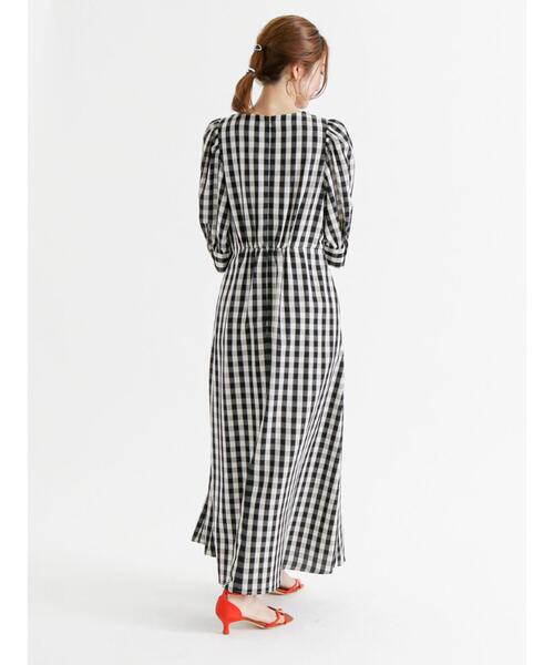 Te chichi（テチチ）の「リネン混ボリュームスリーブワンピース（ワンピース・レディース・イエロー/ネイビー/ブラック・F）」の14枚目の写真