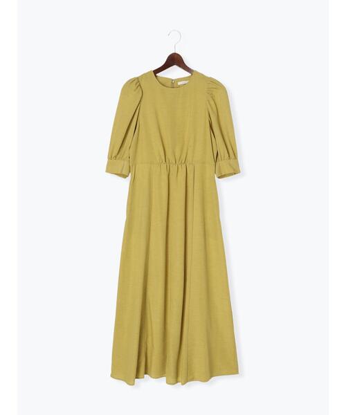 Te chichi（テチチ）の「リネン混ボリュームスリーブワンピース（ワンピース・レディース・イエロー/ネイビー/ブラック・F）」の21枚目の写真