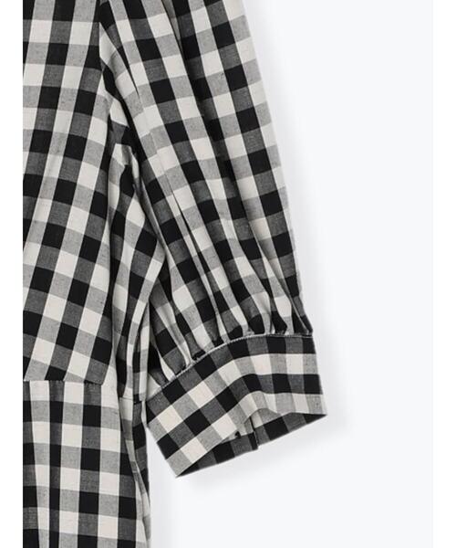 Te chichi（テチチ）の「リネン混ボリュームスリーブワンピース（ワンピース・レディース・イエロー/ネイビー/ブラック・F）」の7枚目の写真