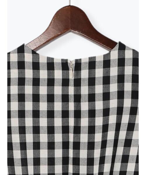 Te chichi（テチチ）の「リネン混ボリュームスリーブワンピース（ワンピース・レディース・イエロー/ネイビー/ブラック・F）」の9枚目の写真