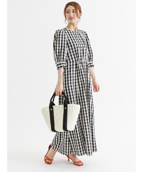 Te chichi（テチチ）の「リネン混ボリュームスリーブワンピース（ワンピース・レディース・イエロー/ネイビー/ブラック・F）」の2枚目の写真