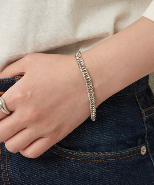 CIAOPANIC TYPY（チャオパニックティピー）の「ロジウムコーティング喜平アソートチェーンブレスレット（ブレスレット・メンズ・シルバー/シルバー系その他2/シルバー系その他・ONE SIZE）」の4枚目の写真