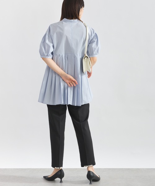 PICCIN PERLA(ピッチンペルラ)の「裾プリーツパールボタンブラウス(シャツ/ブラウス・レディース・サックスブルー/オフホワイト/レモンイエロー・M)」の20枚目の写真