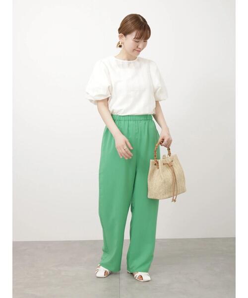 Lugnoncure（ルノンキュール）の「【イージーケア】無地/柄アソートパンツ（その他パンツ・レディース・オレンジ/ベージュ/グリーン/ブラック・F）」の14枚目の写真