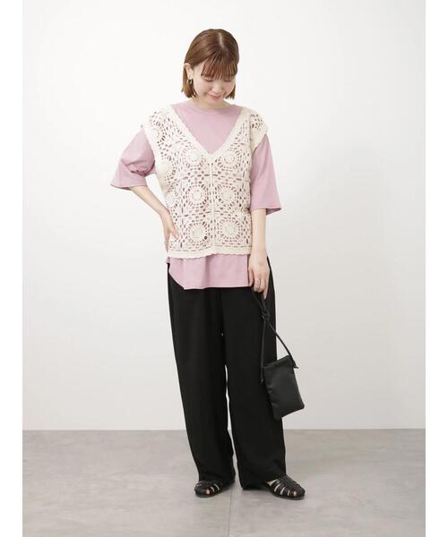 Lugnoncure（ルノンキュール）の「【イージーケア】無地/柄アソートパンツ（その他パンツ・レディース・オレンジ/ベージュ/グリーン/ブラック・F）」の19枚目の写真