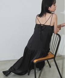 Aunt Marie's | 【サイズ展開あり】ダブルストラップサテンキャミワンピース(ワンピース)