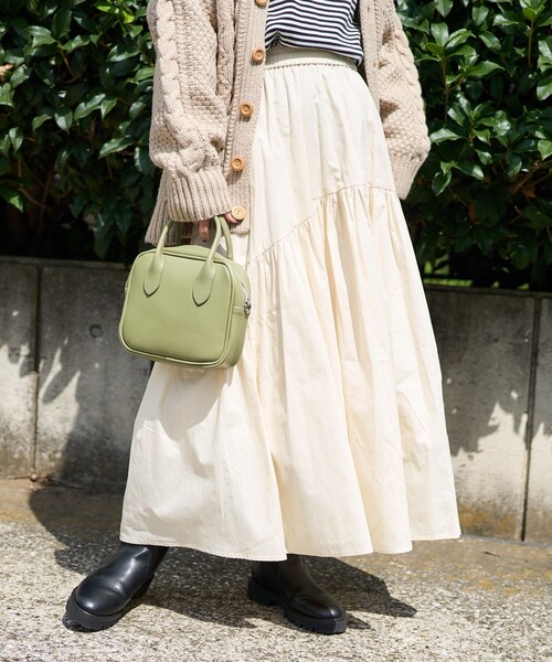 FREAK'S STORE（フリークスストア）の「ラウンドティアードスカート（スカート・レディース・ブラウン/オフホワイト/ブラック/グリーン・ﾌﾘ-）」の2枚目の写真