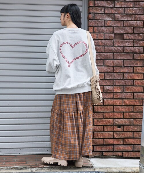 FREAK'S STORE（フリークスストア）の「ラウンドティアードスカート（スカート・レディース・ブラウン/オフホワイト/ブラック/グリーン・ﾌﾘ-）」の11枚目の写真