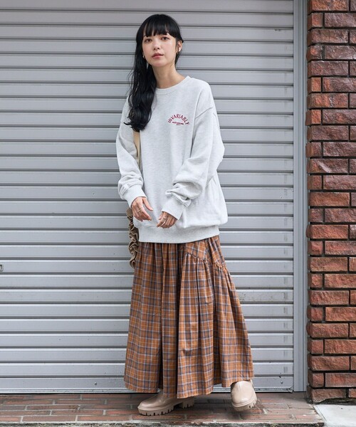 FREAK'S STORE（フリークスストア）の「ラウンドティアードスカート（スカート・レディース・ブラウン/オフホワイト/ブラック/グリーン・ﾌﾘ-）」の12枚目の写真