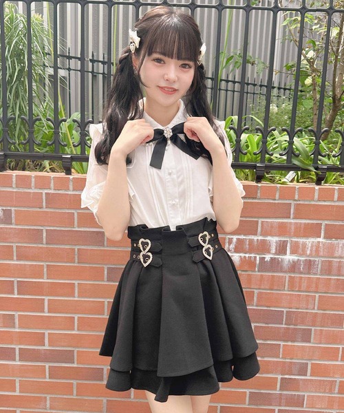 ROJITA（ロジータ）の「ラッフルスリーブパール衿半袖ブラウス（シャツ/ブラウス・レディース・ブラック/パープル/ホワイト・FREE）」の17枚目の写真