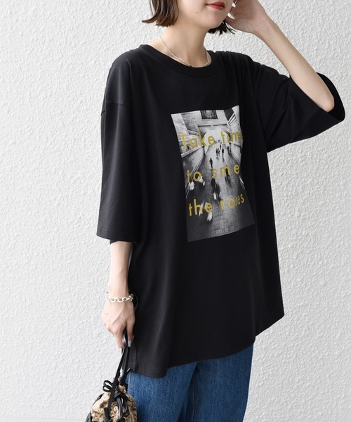 【新品未開封品】レディフォトコンパクトTシャツ SHIPS.me tシャツ 「ZOZO限定」SHIPS.me: プリントフォトTシャツ