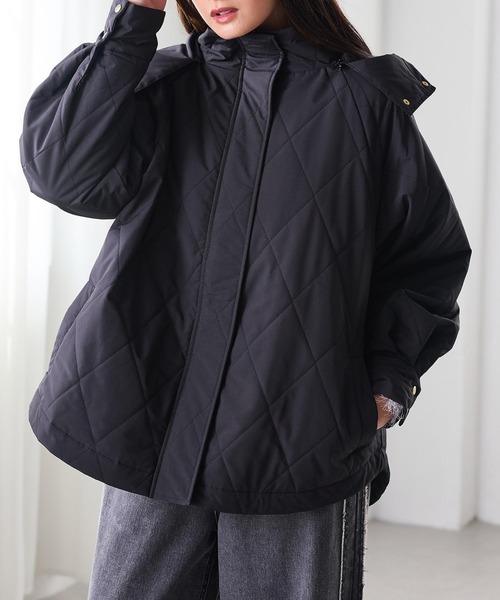 セール】2WAY中綿キルティングダウンジャケット（ダウンジャケット