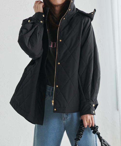 セール】2WAY中綿キルティングダウンジャケット（ダウンジャケット