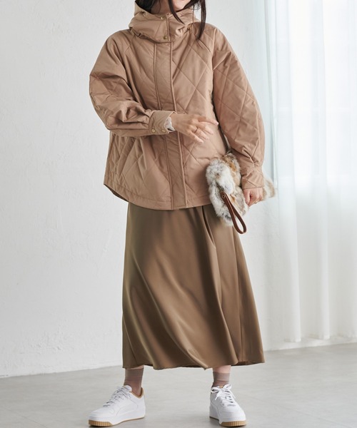 セール】2WAY中綿キルティングダウンジャケット（ダウンジャケット