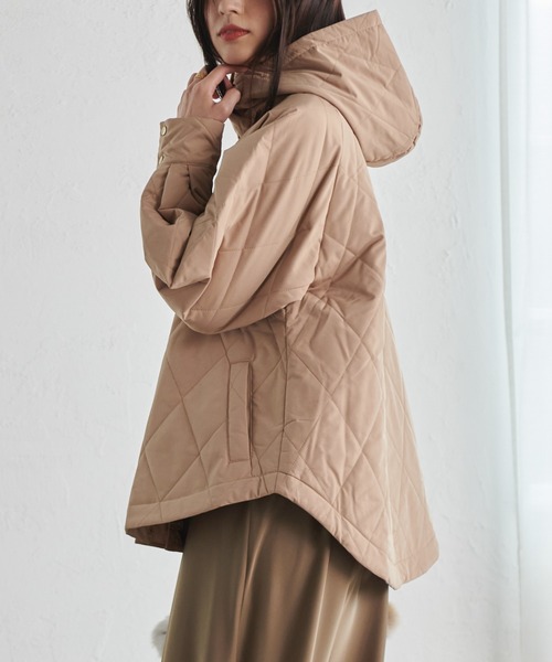 セール】2WAY中綿キルティングダウンジャケット（ダウンジャケット