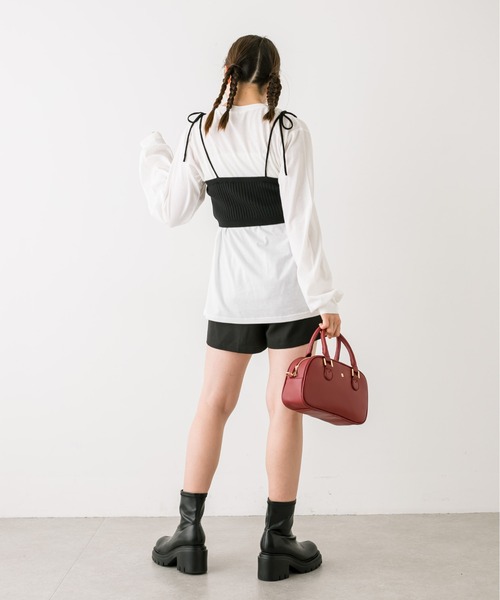 OLIVE des OLIVE（オリーブデオリーブ）の「前ボタンショートパンツ　1032020040（その他パンツ・レディース・ブラック/チャコールグレー/ブラック系その他・FREE）」の6枚目の写真