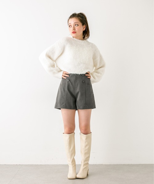 OLIVE des OLIVE（オリーブデオリーブ）の「前ボタンショートパンツ　1032020040（その他パンツ・レディース・ブラック/チャコールグレー/ブラック系その他・FREE）」の19枚目の写真